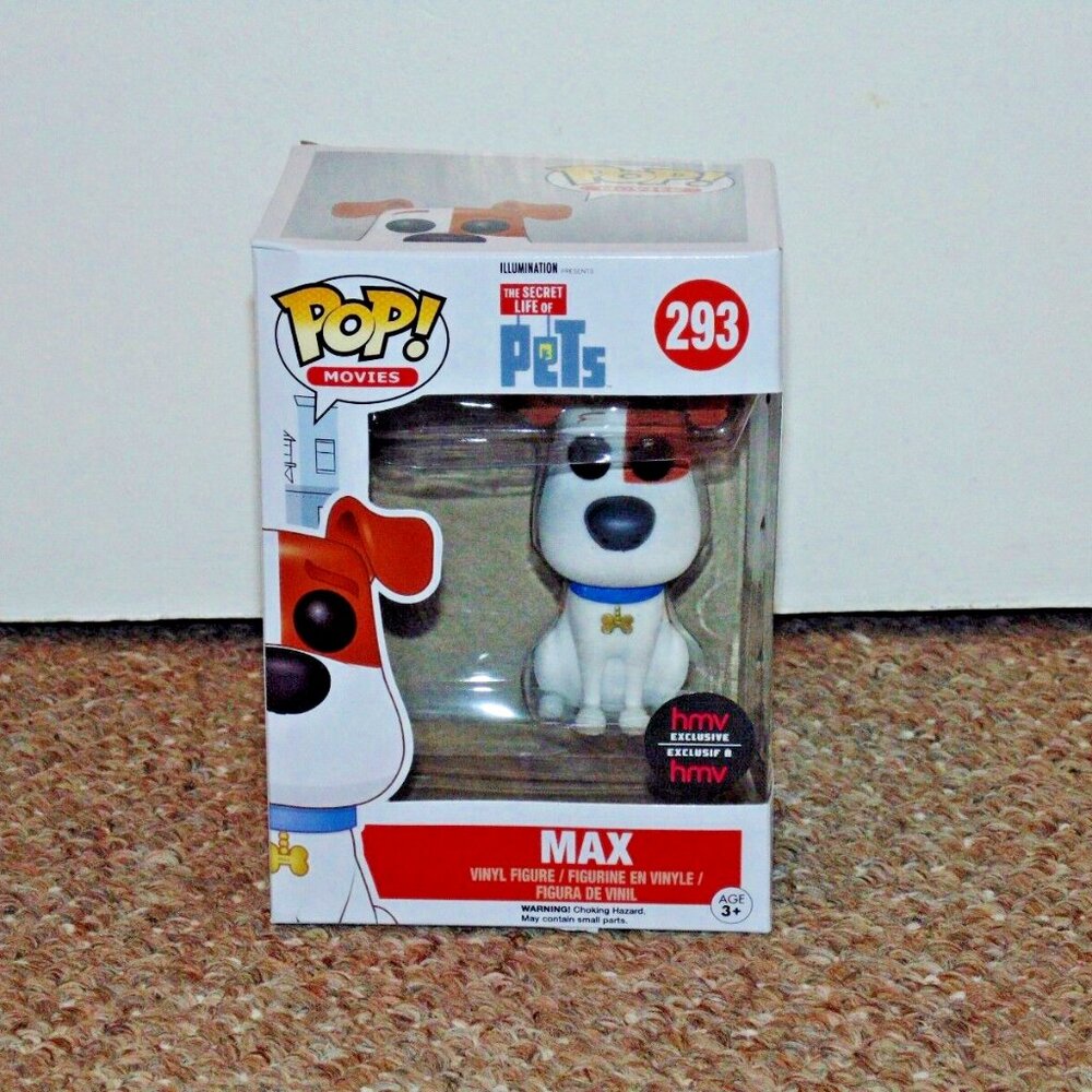 2016 Funko Pop! Vinyl HMV Exclusive The Secret Life of Pets Flocked Max New